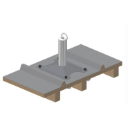 Potelet d'ancrage absorbeur sur zinc volige - dispositif de protection contre les chutes de hauteur conforme EN 795 classe A_2