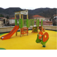 Structure pour parcs et écoles avec filet vertical et espalier