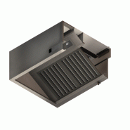 Hotte rectangulaire complètement équipée - P900 - H460 - Acier inox brossé avec filtre labyrinthe et ventilateur centrifuge intégré_2