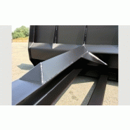 Lame bull réhausse tas - équipée de déflecteurs latéraux - dimensions 2200 x 970 mm_2