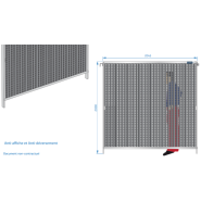 Barrière de chantier couleur foncé, marron/grise - Hauteur 1m ou 2ml - Bvp2_2