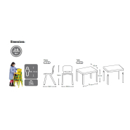 Pack ERGOS 2 mobilier enfants composé de 4 chaises et 1 table - Réf ERGK2 - BIOLAB_2