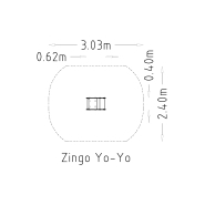 Jeu sur ressort Yo-Yo 1 place - réf 8019886 - Hags - Bleu - Scellement béton_2