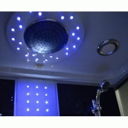 Cabine de douche hammam Lutèce® - 80x80 cm - Panneau digital, hydromassage, LED, Bluetooth et USB_2