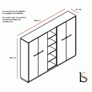 Grande armoire de rangement Status - MDD. - Chêne Canadien_2