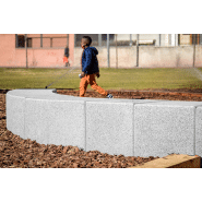 Chaise Kube Kurve UM372SK - béton préfabriqué gris granite rugueux - orientation modulable_2