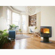 Poêle à bois Eliot anthracite - Habillage en fonte - 8 kW - Made in France - Flamme verte 7 étoiles_2