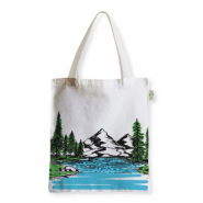 Sac réutilisable en 100 % coton naturel - 48H x 38L cm - Poignées en coton recyclé_2