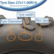 27x11.00R14 ATV Tyre 8ply (275/60R14) P3137 OBOR Outslope Road Legal (Set of 2)_2