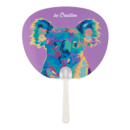 Éventail sur-mesure avec poignée en plastique et papier stratifié - Impression logo - Quantité minimale 100 pcs_2