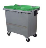 Conteneur Korok 4 Roues 770L - Disponible en plusieurs coloris - Barre de manipulation - Résistance climatique - Plastique polyéthylène vierge haute densité - Fabrication Française_2