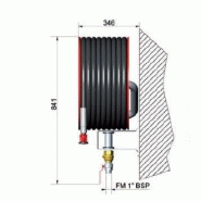 Robinet d'incendie armé avec diffuseur en aluminium anodisé