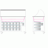 Vitrine a glace IC400SC-SO (401 / 350 L) Blanc TEFCOLD_2