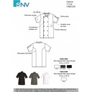 Fabcc00600 - Veste de cuisine SNV - manches courtes avec aération sous les bras et poches pratiques_2