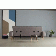 Innovation Living - Canapé design multifonction Mimer convertible lit 140x200cm en tissu Mixed Dance Grey_2