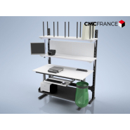 Poste de travail Ergoflex - réglage mécanique ou électrique de la hauteur - robuste et ergonomique_2