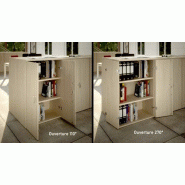 Armoire de rangement portes mélaminé - 2 étagères - haut. 120 cm (4 largeurs au choix) So Madrid_2