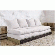 Banquette futon tatami CHICO naturel - Couchage modulable 2x70x200 cm ou 140x200 cm_2