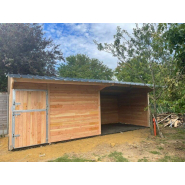 Box abri chevaux - BOX010 - Bois Français 100% Douglas, épaisseur 48 mm, isolation thermique_2