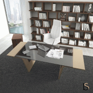 Bureau de direction Larus en verre trempé - Dellarovere - 230_2