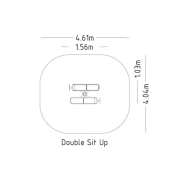 Équipement de fitness extérieur - Gym Double Sit Up - 8039062 - Hags - Station de renforcement musculaire pour abdominaux_2