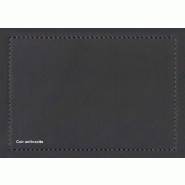 Table de réunion rectangulaire série X10 finition hébénisterie - Officity - 420, Orme gris, Cuir anthracite_2