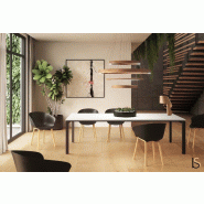 Table rectangulaire 6-8 personnes Tempo - Mobel Linea - 250, Anthracite, Acacia foncé_2