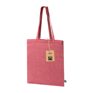 Sac à provisions en coton recyclé Fairtrade - 100% coton équitable - 120 g/m² - Rouge_2