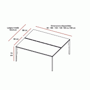 Bureau bench 2 personnes X5 - Officity. - 80, Anthracite, Orme_2