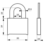Cadenas Tanker 2 - combinaison modifiable - laiton - anse inox A2 - 10 000 combinaisons - Thirard_2