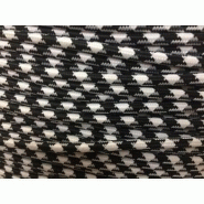 Fil électrique tissé fresque triangulaire blanc/noir - Vintage look rétro avec gainage en tissu_2