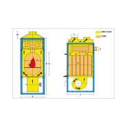 Générateur d'air chaud à air pulsé avec ventilateur - Fabbri F55 - Superficie 200-250 m² - Volume 1000 m³_2