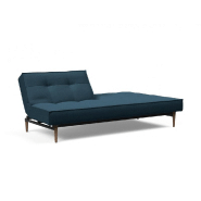 Canapé-lit INNOVATION LIVING SPLITBACK STYLETTO - Convertible 115x210 cm - Pieds noyer - Tissu Argus Navy Blue_2