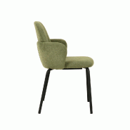 Paddy - Chaise empilable en tissu vert_2