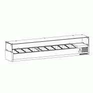 Vitrine réfrigérée à poser THV2000/380 - 2000 x 395 x 435 mm, capacité 9 bacs GN1/3_2