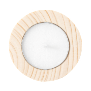 Bougie chauffe-plat senteur vanille - Support en bois - 45g - Couleur naturelle_2