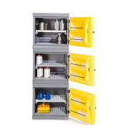Armoire de sûreté en plastique résistant - Polystore-mini PS 611.2 avec casiers et bac de rétention_2
