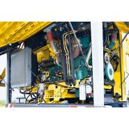 Machine agricole Panther 2 avec trémie à vidange rapide en mouvement