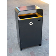 Corbeille publique en acier renforcé - CITY - 70L ou 120L - Coloris variés - Options disponibles_2