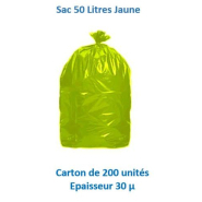 Carton de 200 sacs poubelle 110L - PE Bleu - 30 microns - 700x1070 mm - Rouleau de 25 unités_2