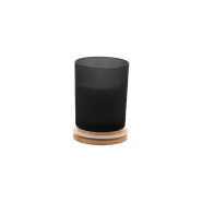 Bougie bois de santal - cire végétale parfumée - verre dépoli et couvercle bambou - 120g_2