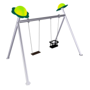 Baladine 2 places - 1 nacelle, 1 siège - LD1BX0290 - Balançoire sur portique inox pour enfants 1 à 8 ans_2