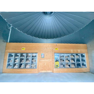 Distributeurs automatiques de produits fermiers à casiers - monnayeur, lecteur de billets, CB, CB sans contact - inox et plexiglas - Filbing Distribution_2