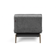 Fauteuil design Dublexo Eik convertible lit 90x115 cm - pieds chêne fumé - tissu Twist Charcoal_2
