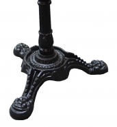 Grand pied de table bistrot - noir - 3 branches - fonte d'acier - stable et réglable_2