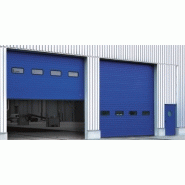 Porte sectionnelle industrielle Thermo – automatique, repliable en plafond, pleine, panneaux sandwich 45 mm avec portillon – isolation thermique et sonore_2