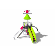 Structure multi-activités métallique Etnik Reine Charlotte - LD1EK0060 - Ludoparc - 2 à 8 ans - Hauteur 4,05m - Inox_2