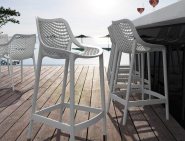 Lot de 4 Chaises de Bar empilables - Polypropylène - AIR_2