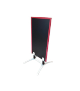 Panneau trottoir - Piétement métal blanc avec cadre bois dimensions 120 x 65 cm - Référence : PFN48RV_2