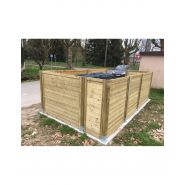 Cache-conteneurs en pin - Challenv - pour 2 bacs 4 roues ou 4 bacs 2 roues - Fabrication française_2